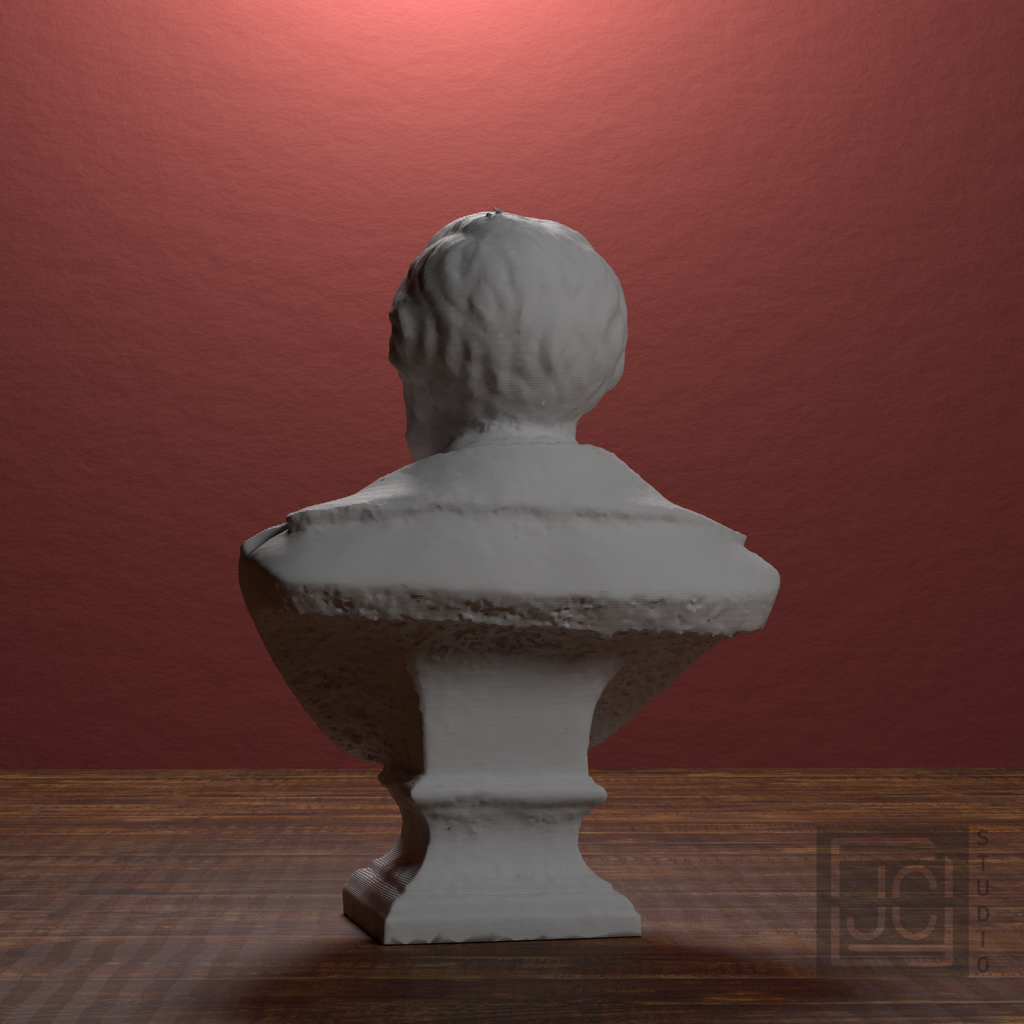 Richard Wagner Bust after R. P. Golde, library 180 degree view
