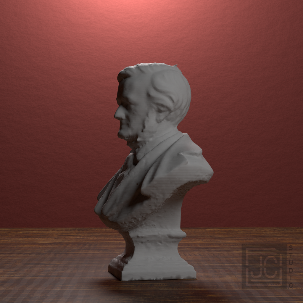Richard Wagner Bust after R. P. Golde, library 270 degree view