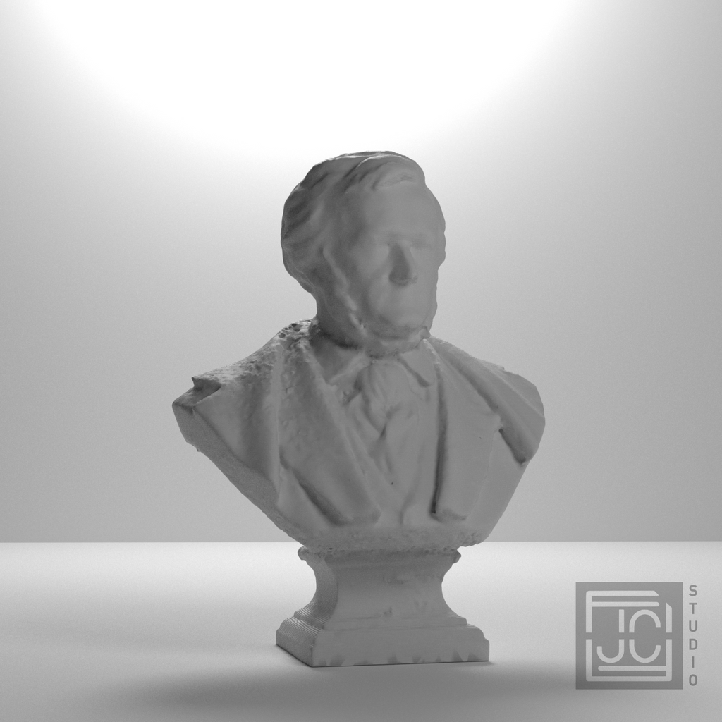 Richard Wagner Bust after R. P. Golde, studio 0 degree view
