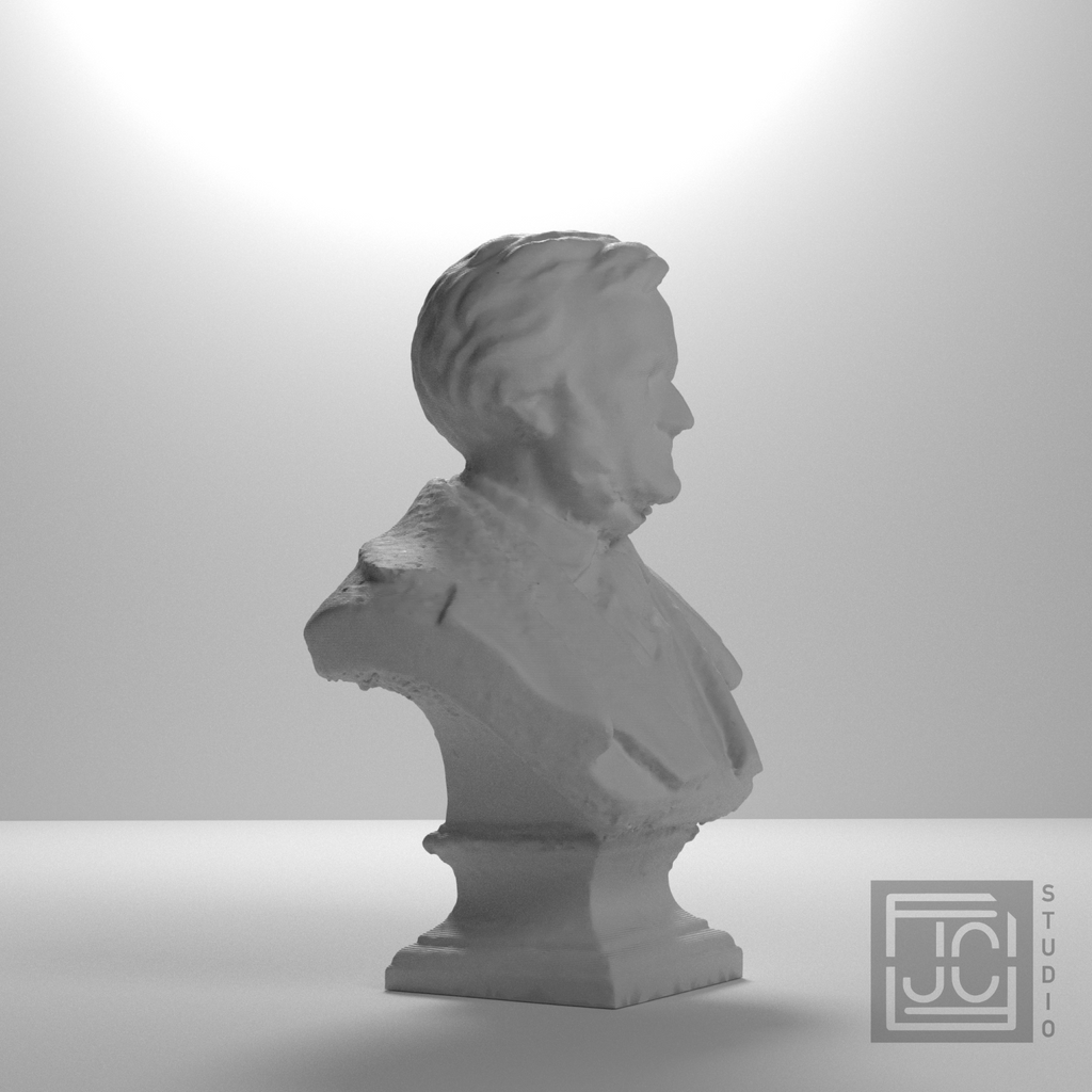Richard Wagner Bust after R. P. Golde, studio 45 degree view