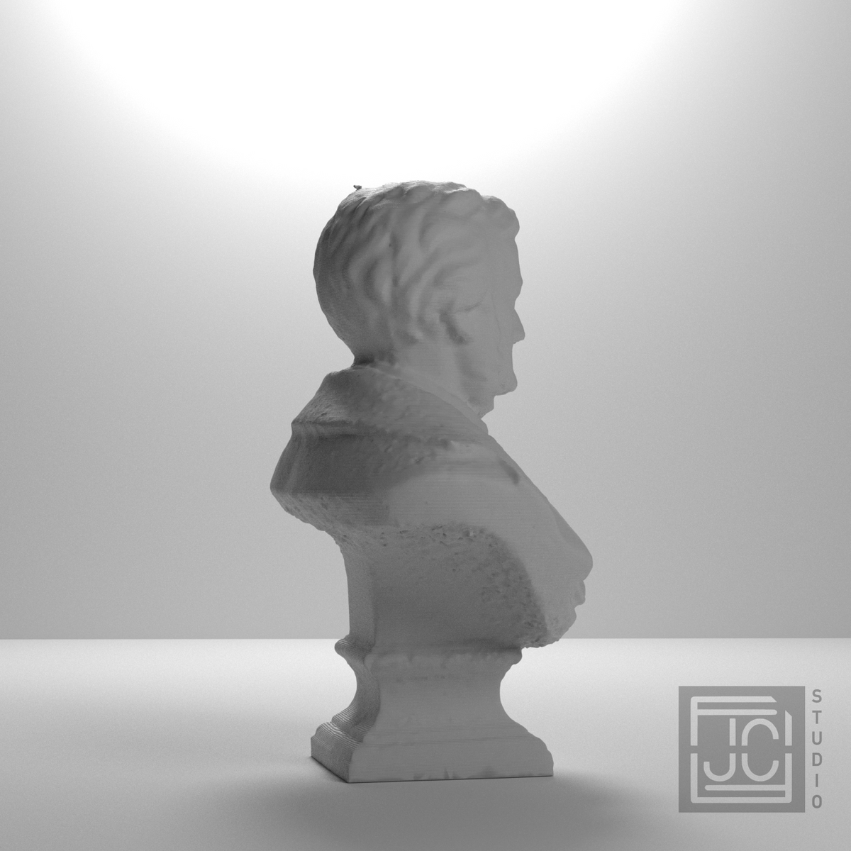 Richard Wagner Bust after R. P. Golde, studio 90 degree view
