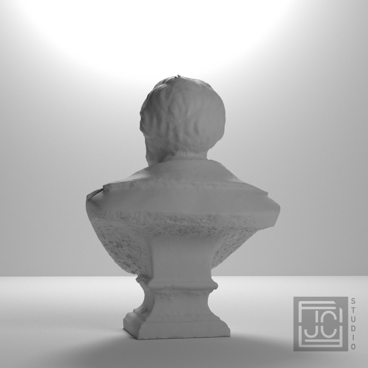 Richard Wagner Bust after R. P. Golde, studio 180 degree view