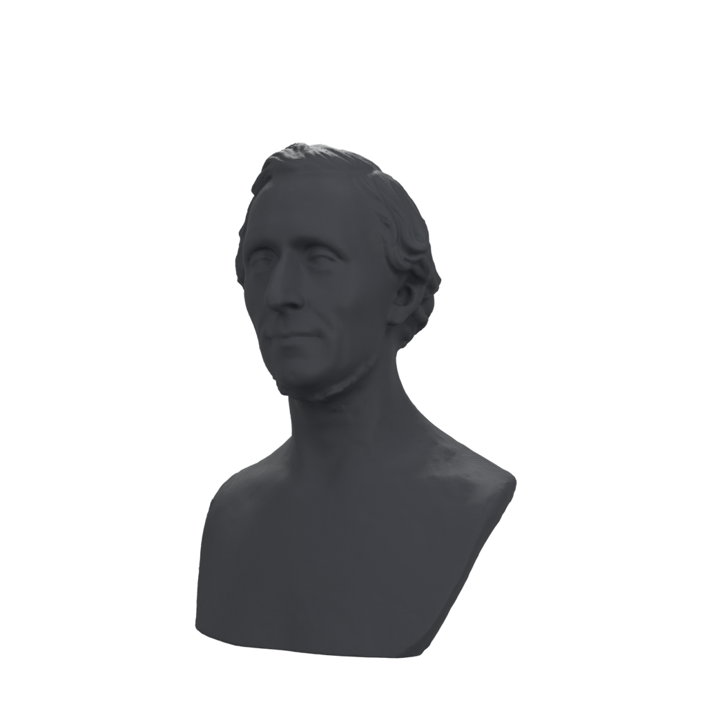 Hans Christian Andersen Bust after H. W. Bissen, Charcoal Black finish