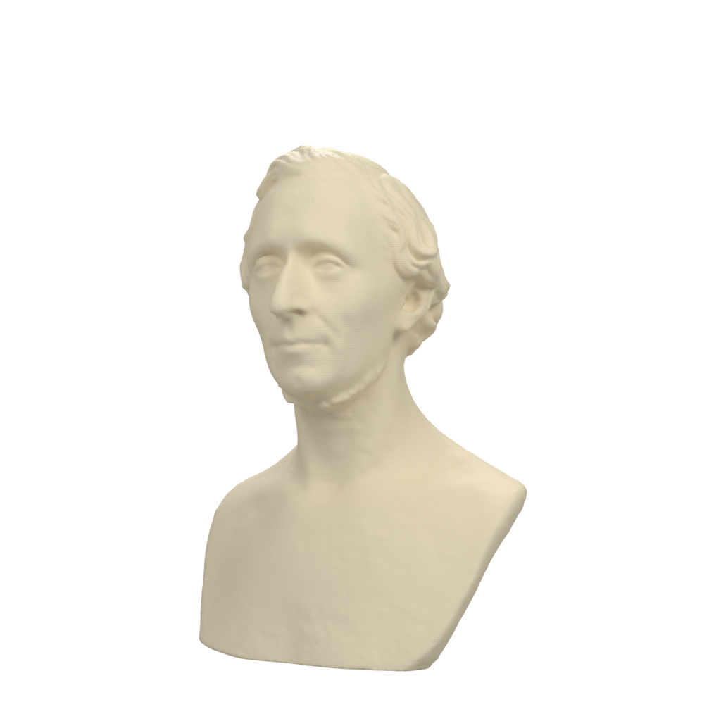 Hans Christian Andersen Bust after H. W. Bissen, Ivory White finish
