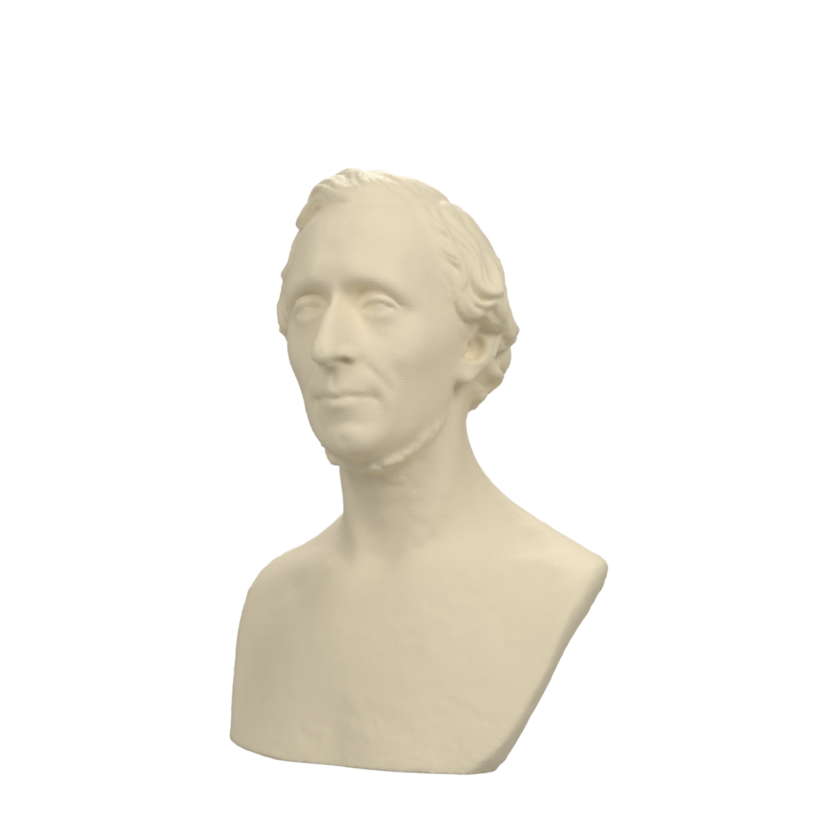 Hans Christian Andersen Bust after H. W. Bissen, Ivory White finish