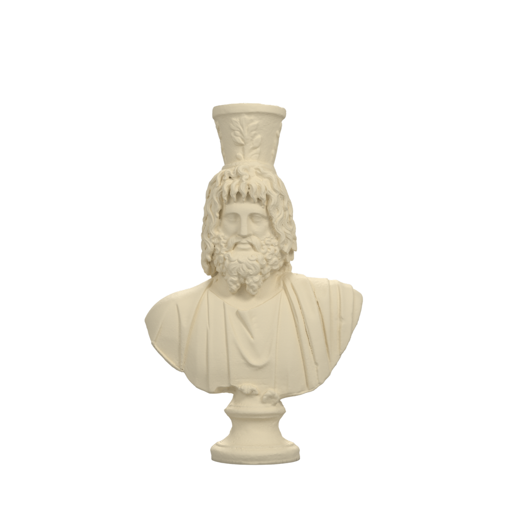 Serapis Bust after the Graeco-Roman Museum Alexandria, Ivory White finish