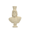 Serapis Bust after the Graeco-Roman Museum Alexandria, Ivory White finish