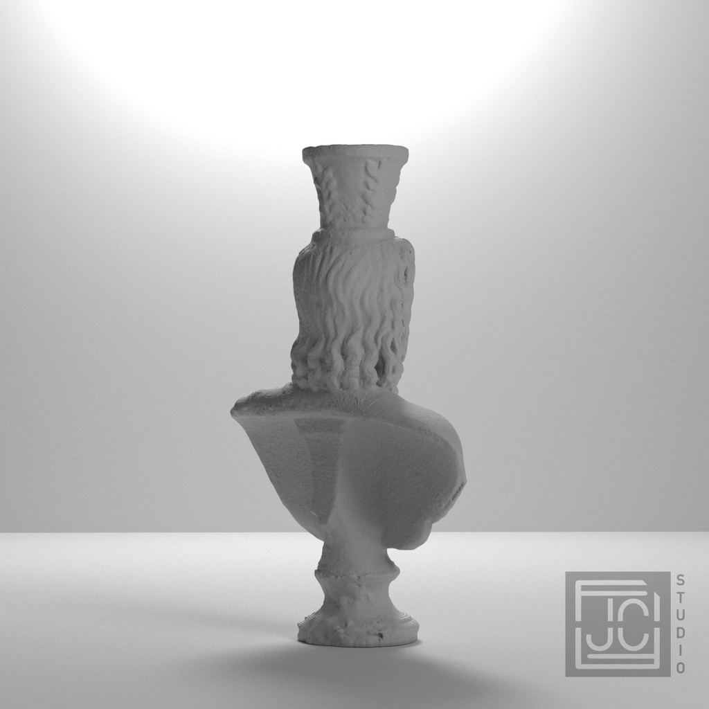 Serapis Bust after the Graeco-Roman Museum Alexandria, studio 135 degree view