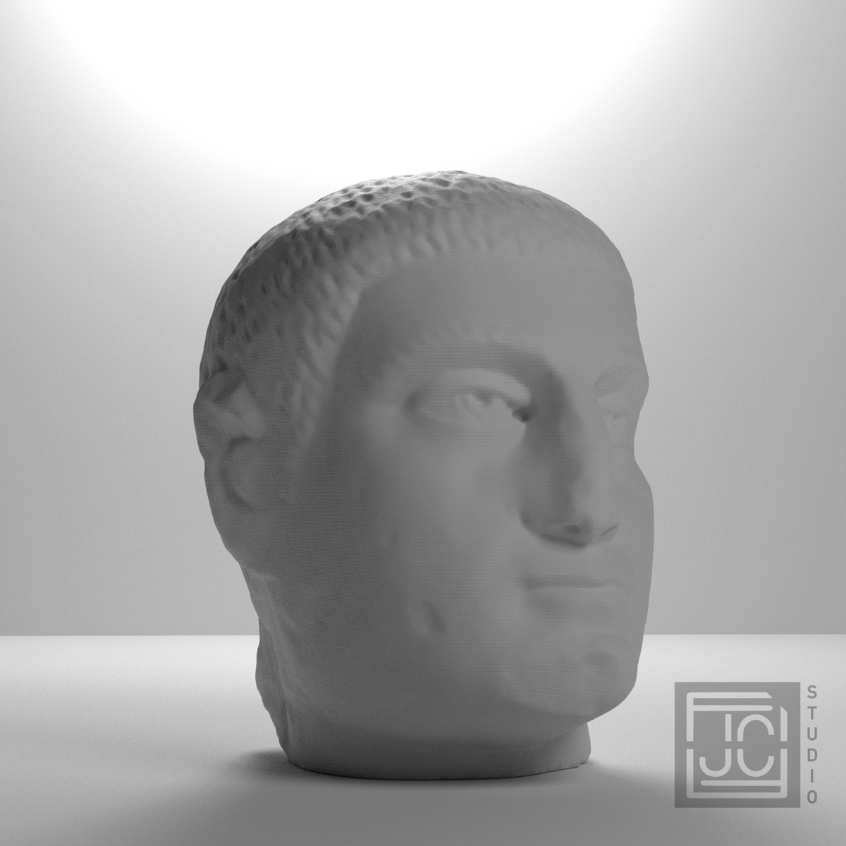 Philip the Arab Head | Roman Emperor Portrait Sculpture, studio 0 degree view