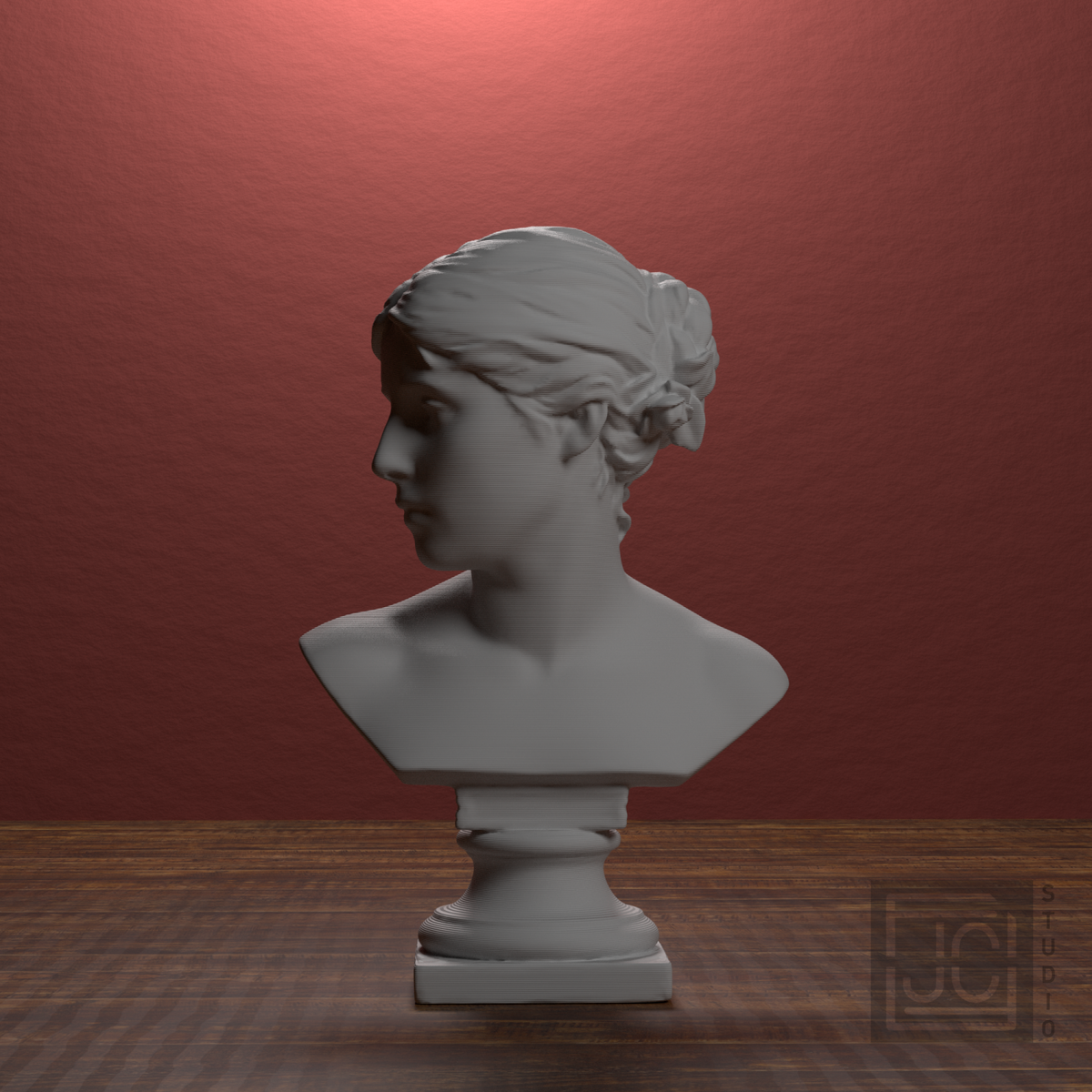 Agathe Naumann Bust, library 0 degree view