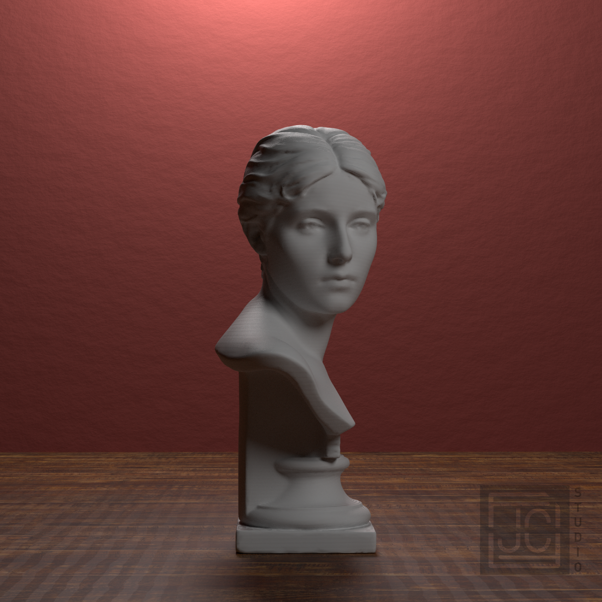 Agathe Naumann Bust, library 90 degree view