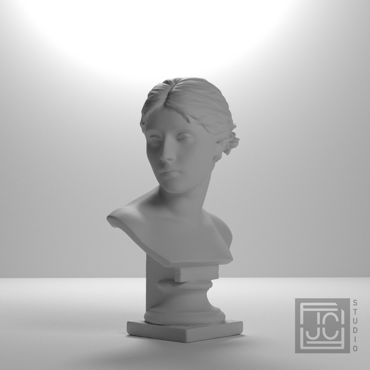Agathe Naumann Bust, studio 45 degree view