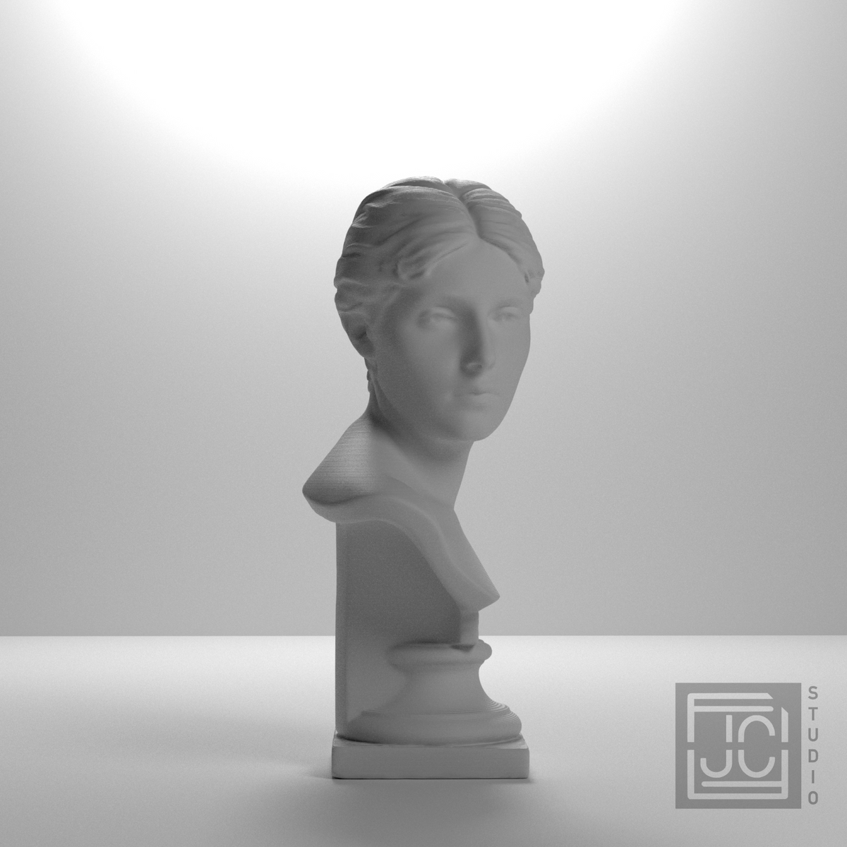Agathe Naumann Bust, studio 90 degree view