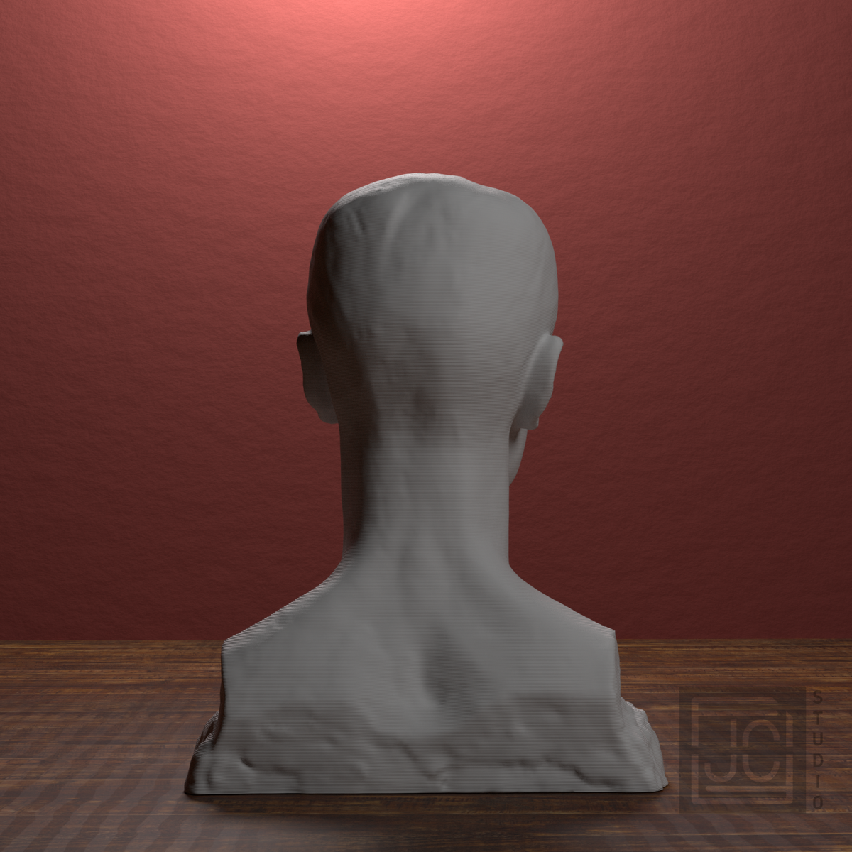 Franciszek Xawery Puslowski Bust, library 180 degree view