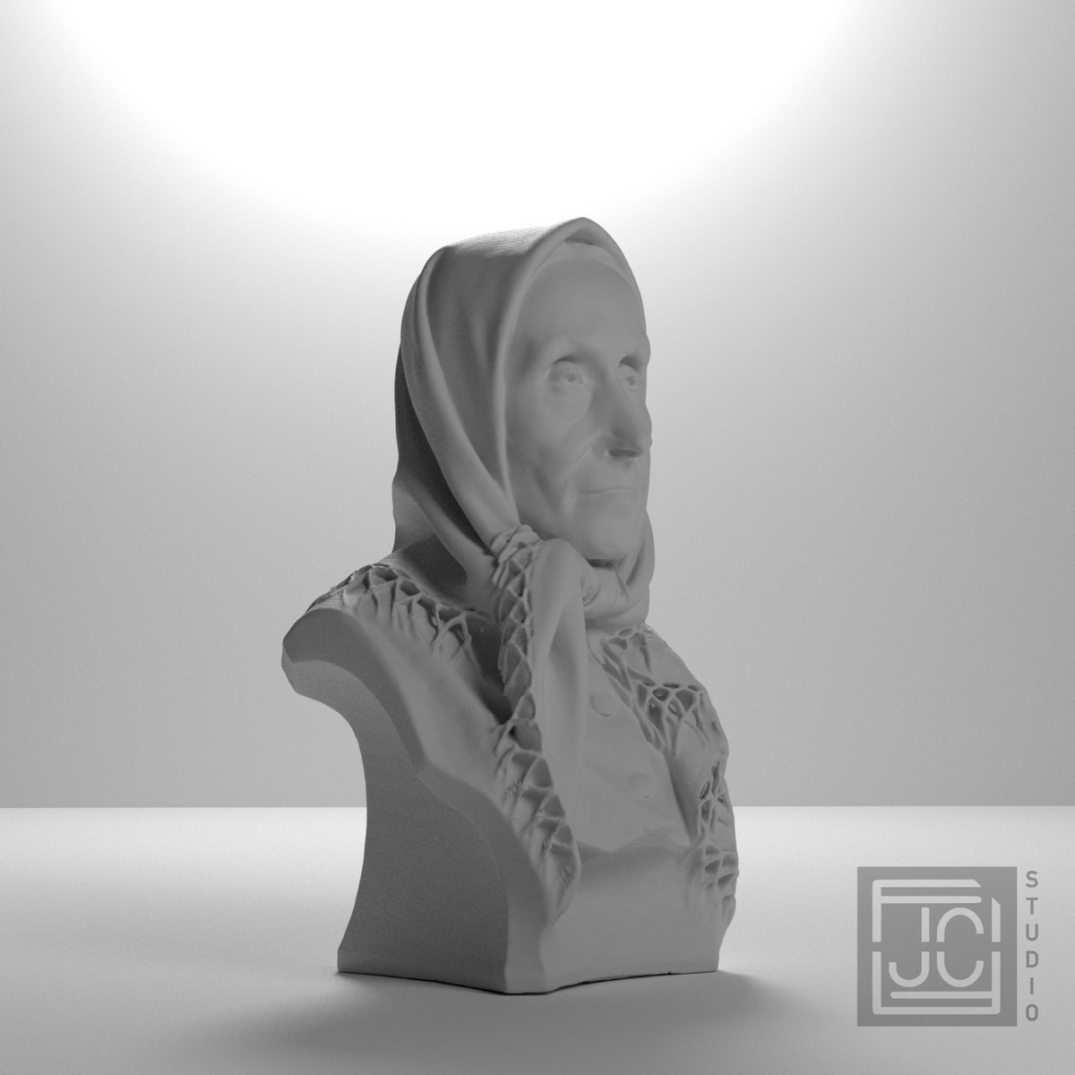 Teresa Gasienica Brzega Bust, studio 45 degree view