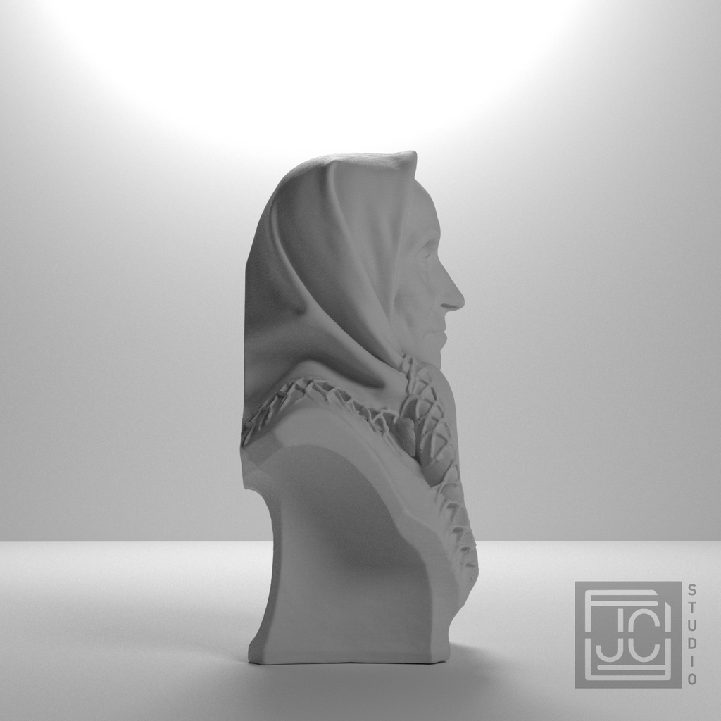Teresa Gasienica Brzega Bust, studio 90 degree view