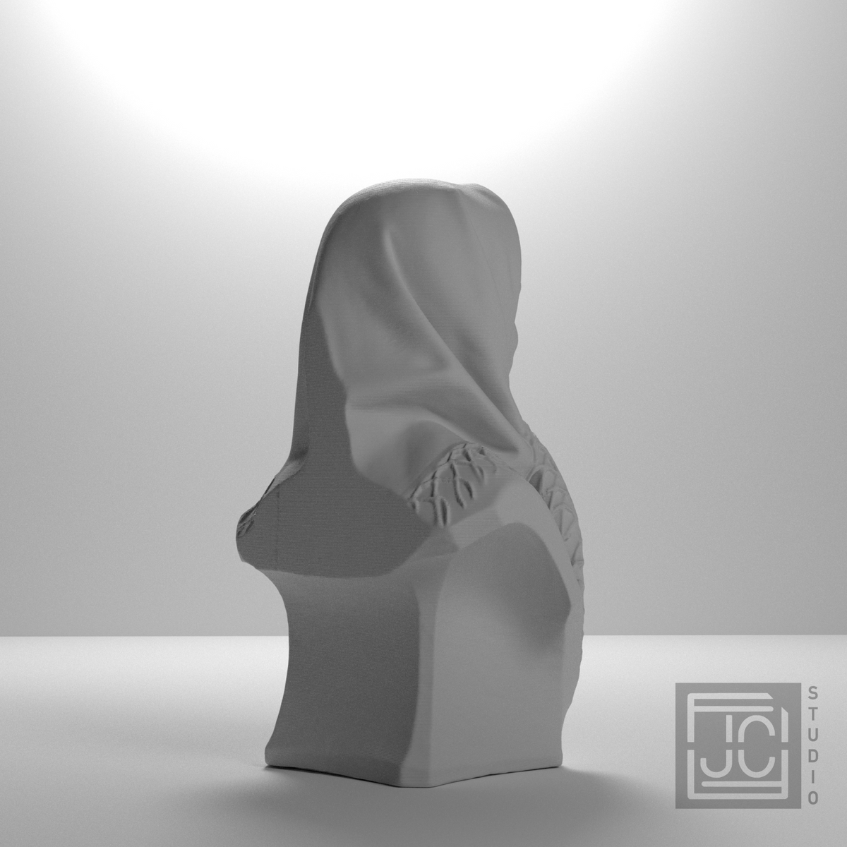 Teresa Gasienica Brzega Bust, studio 135 degree view