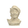 La Tradicio Elderly Woman Bust after Agusti Querol, Ivory White finish