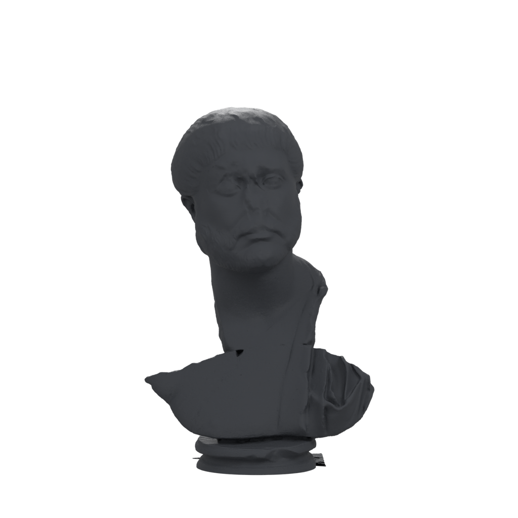 Roman Male Bust from Tarraco, MNAT45593, Charcoal Black finish