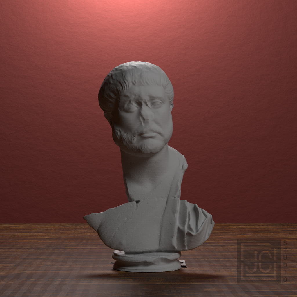 Roman Male Bust from Tarraco, MNAT45593, library 0 degree view