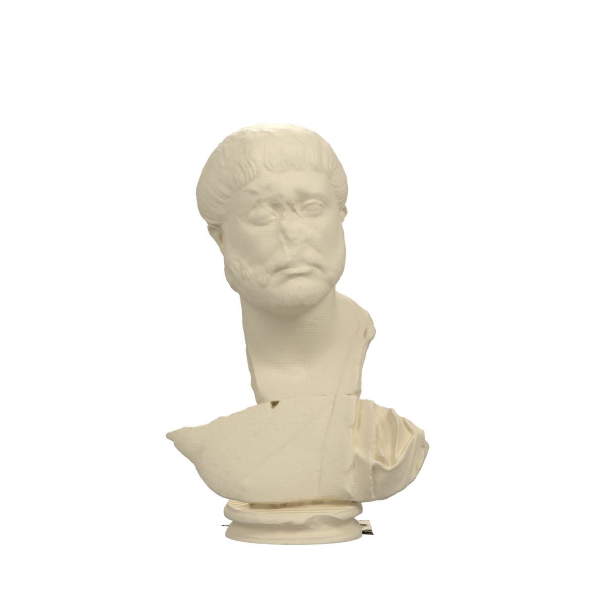 Roman Male Bust from Tarraco, MNAT45593, Ivory White finish