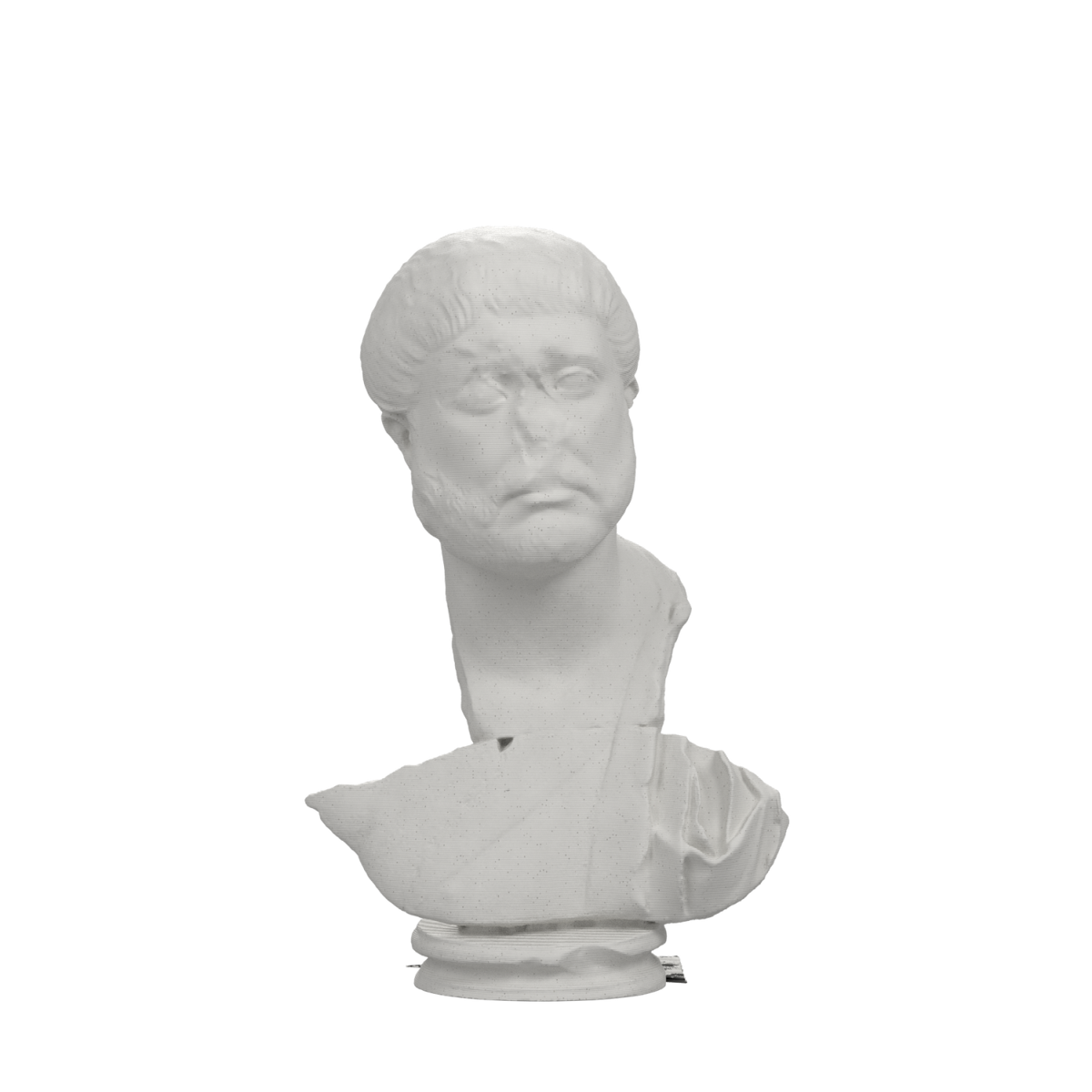 Roman Male Bust from Tarraco, MNAT45593, Marble Stone finish