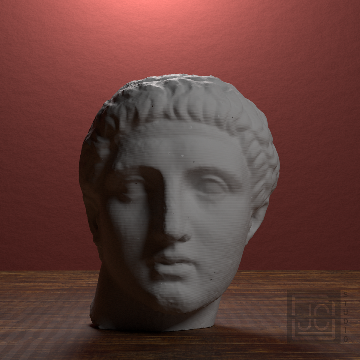 Early Roman Portrait Head of a Young Man, Marlay collection, library 0 degree view