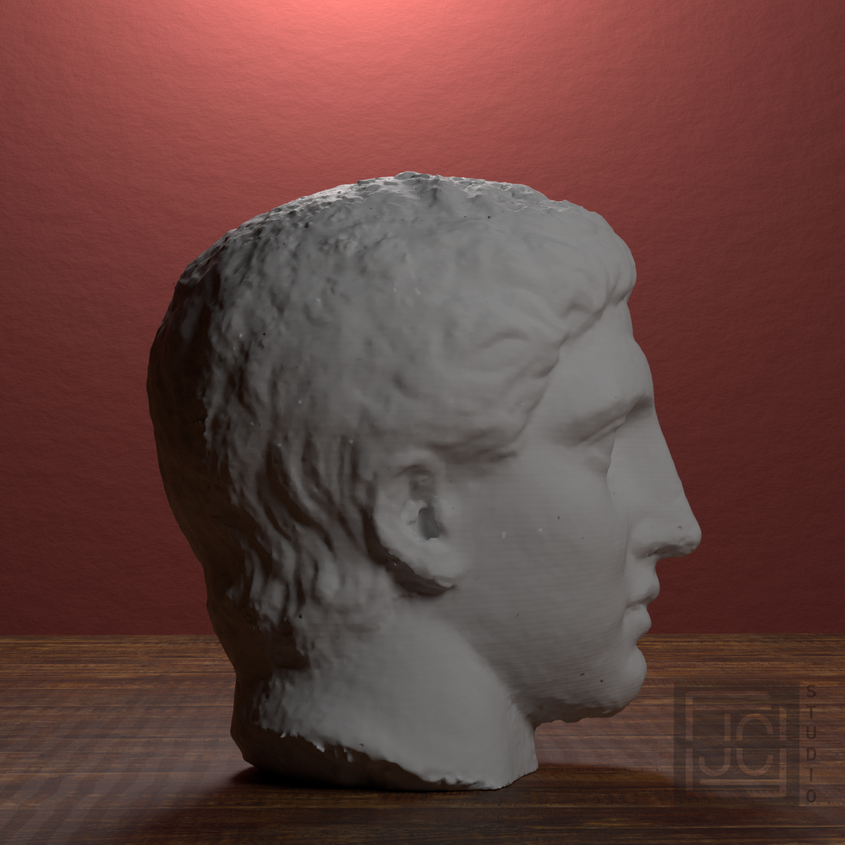 Early Roman Portrait Head of a Young Man, Marlay collection, library 90 degree view