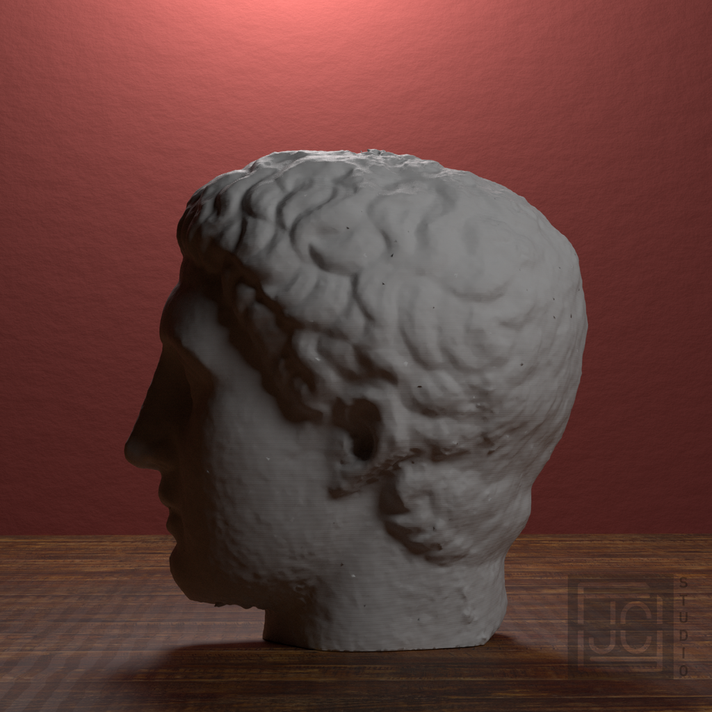 Early Roman Portrait Head of a Young Man, Marlay collection, library 270 degree view