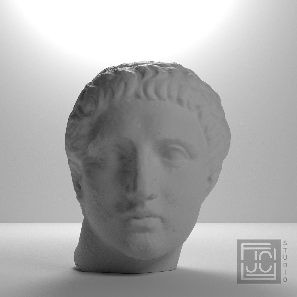 Early Roman Portrait Head of a Young Man, Marlay collection, studio 0 degree view