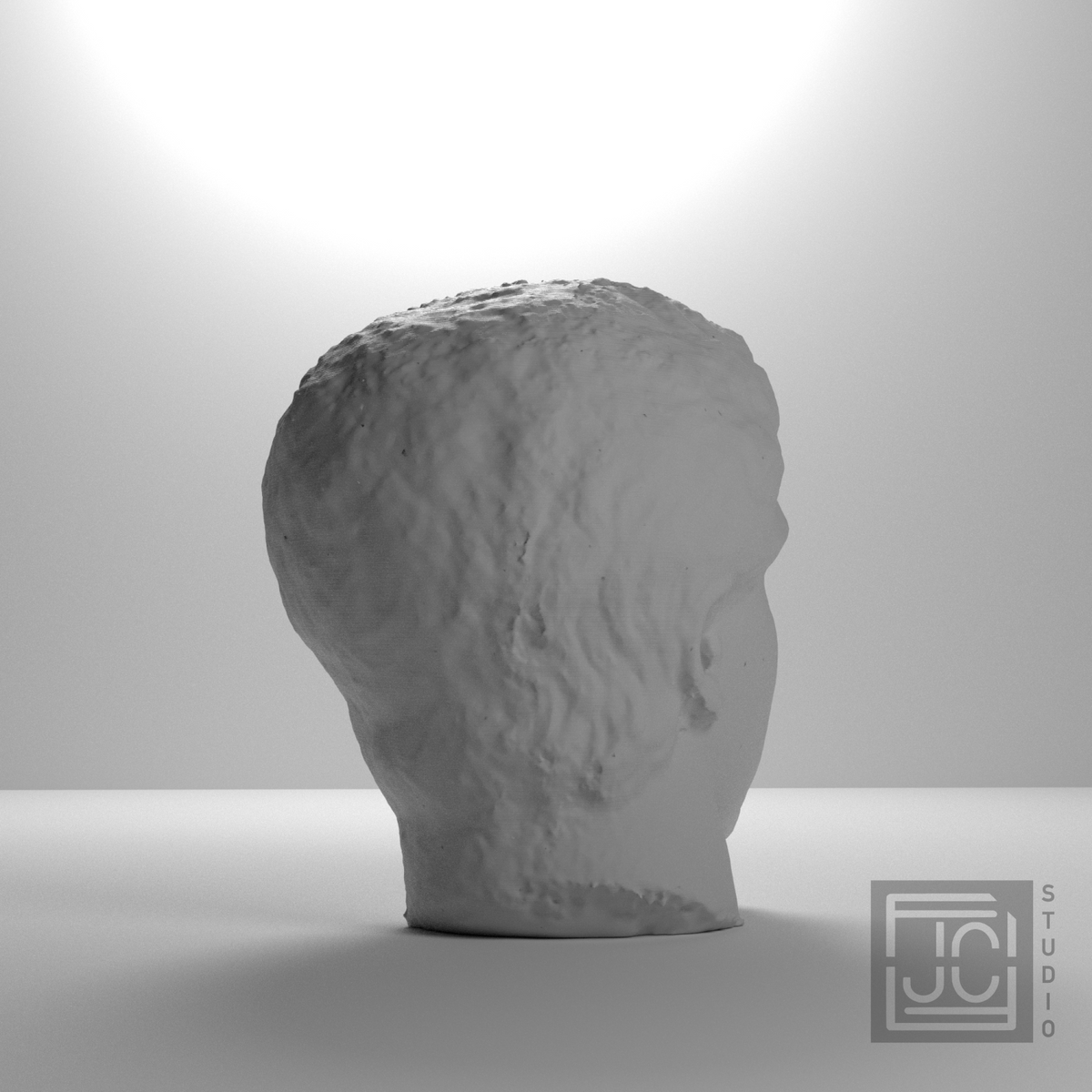 Early Roman Portrait Head of a Young Man, Marlay collection, studio 135 degree view