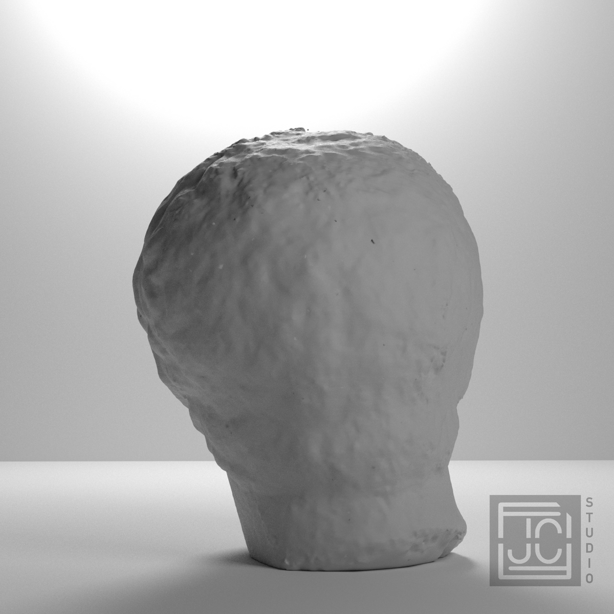 Early Roman Portrait Head of a Young Man, Marlay collection, studio 180 degree view