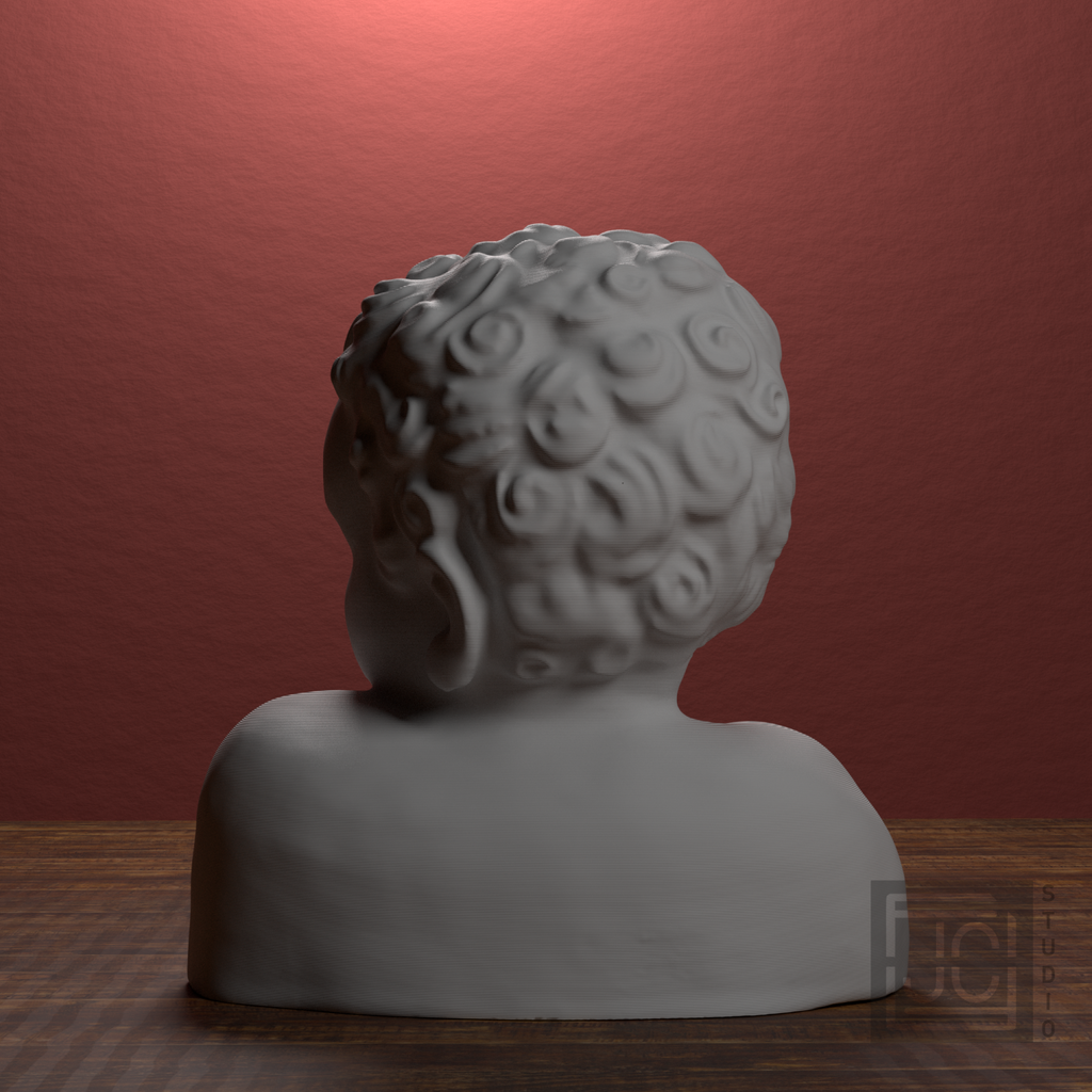 Historic Child Bust after the Hunt Museum, library 180 degree view
