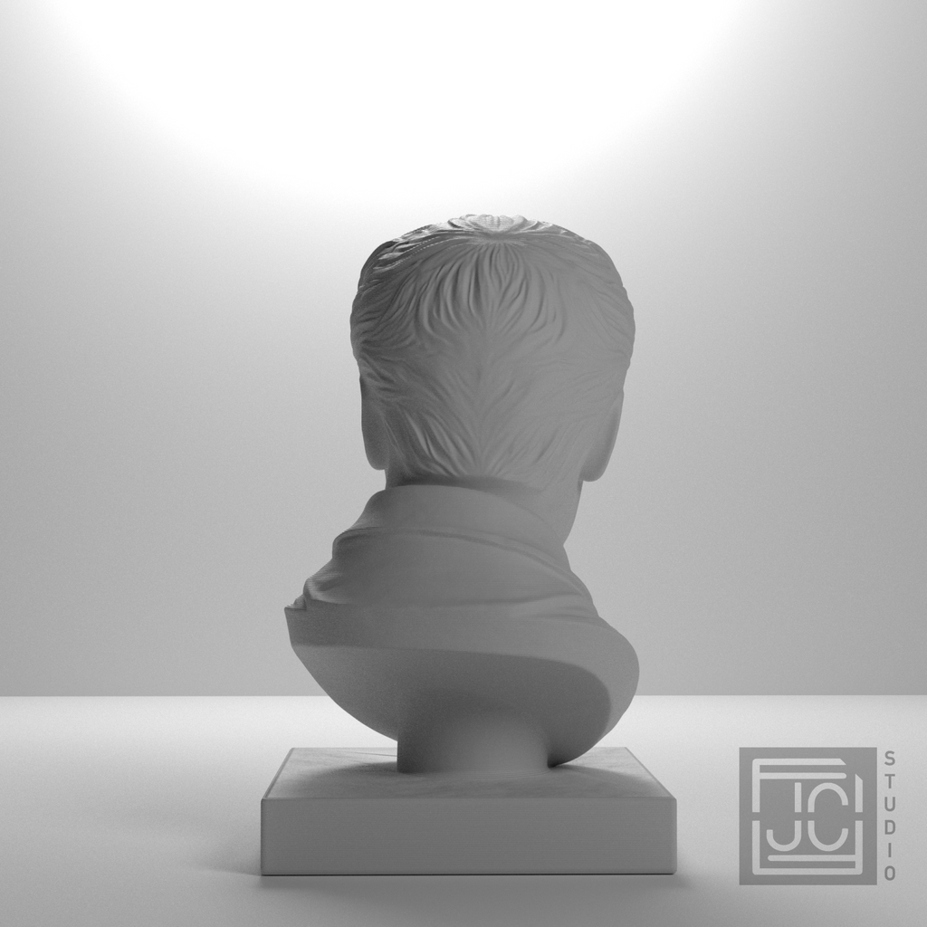 Elvis Presley Bust, studio 180 degree view