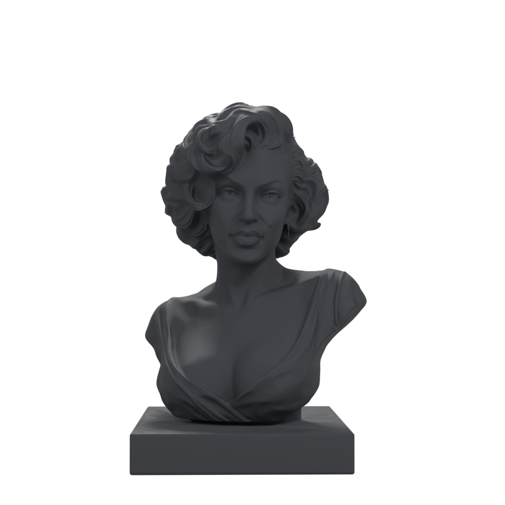 Marilyn Monroe Bust, Charcoal Black finish
