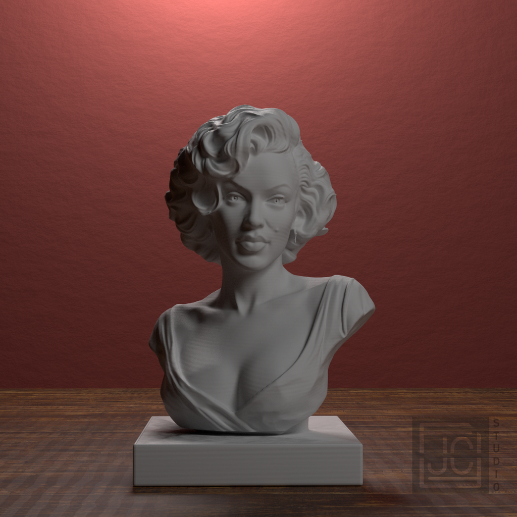 Marilyn Monroe Bust, library 0 degree view
