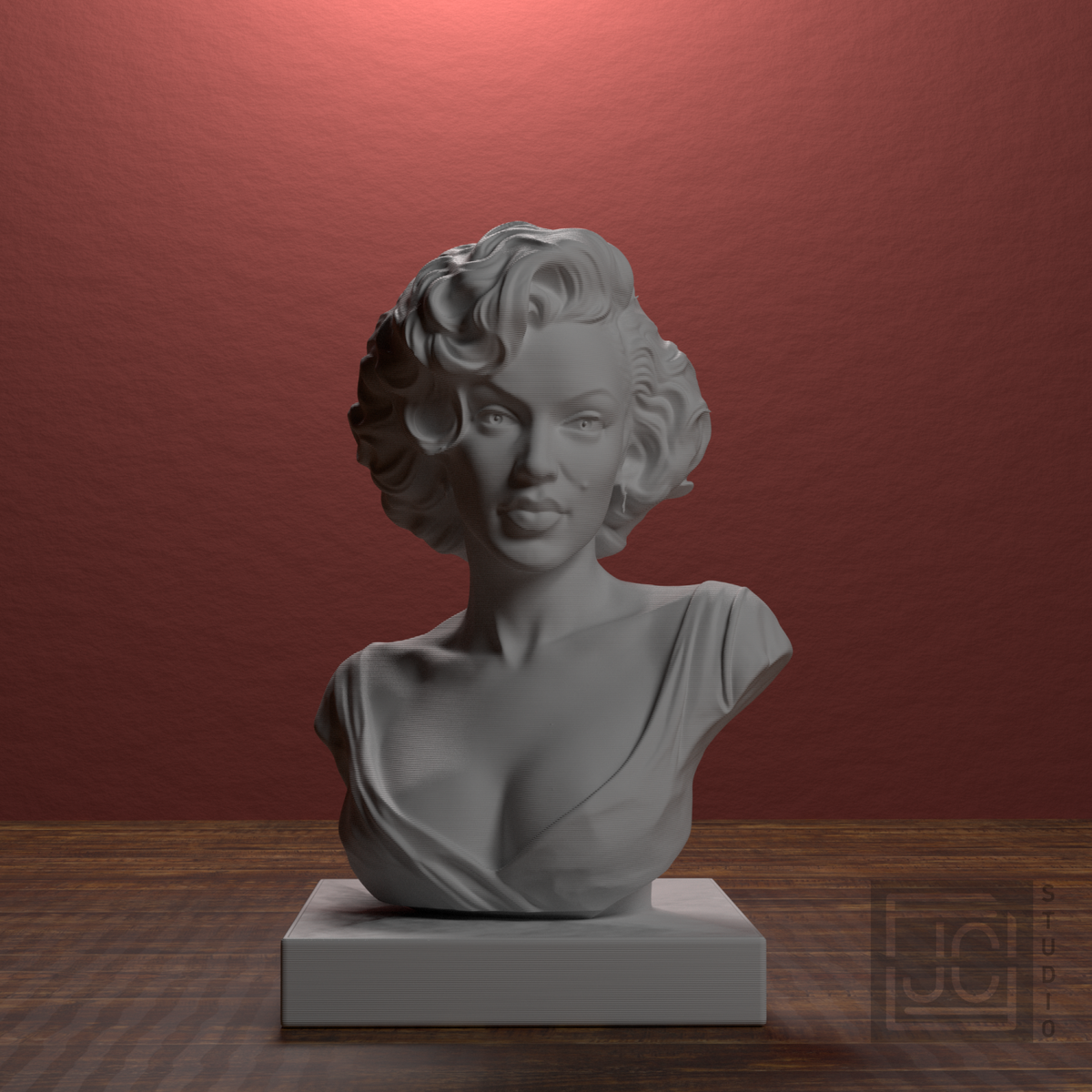 Marilyn Monroe Bust, library 0 degree view
