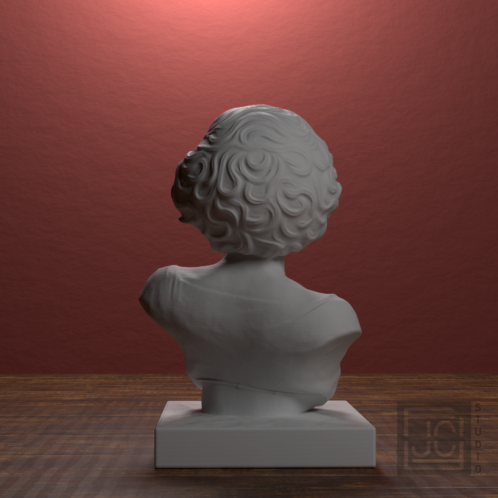 Marilyn Monroe Bust, library 180 degree view