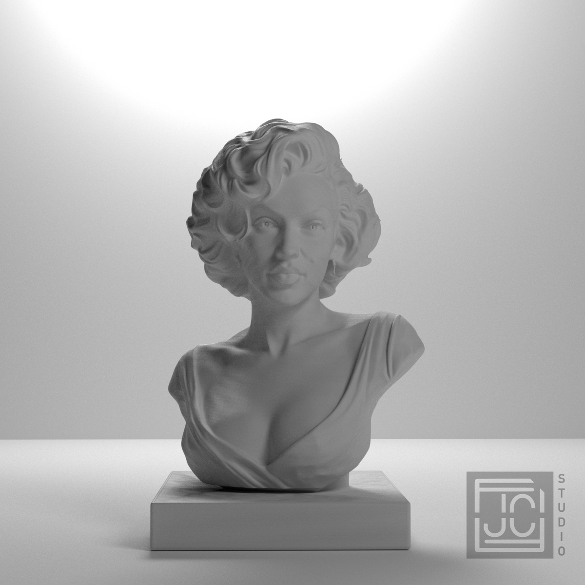 Marilyn Monroe Bust, studio 0 degree view