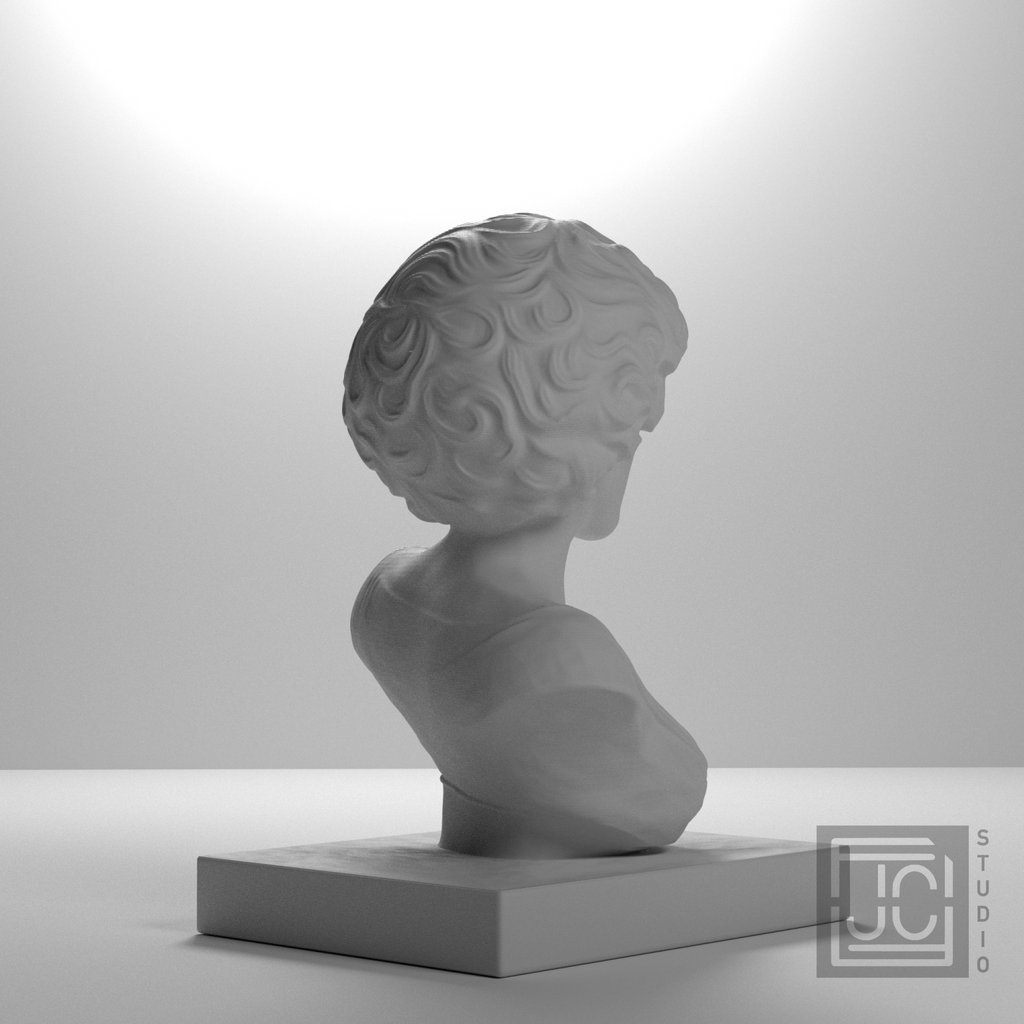 Marilyn Monroe Bust, studio 135 degree view