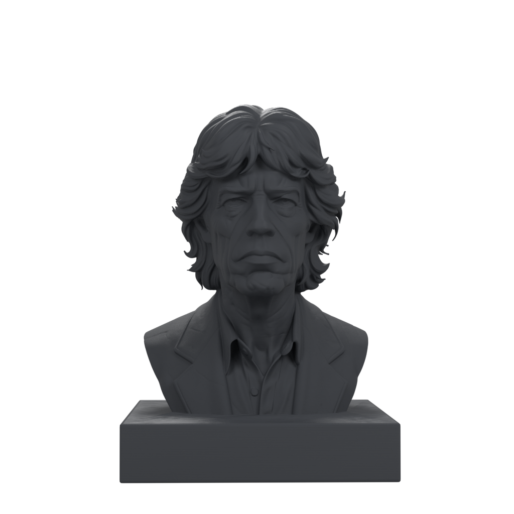 Mick Jagger Bust, Charcoal Black finish