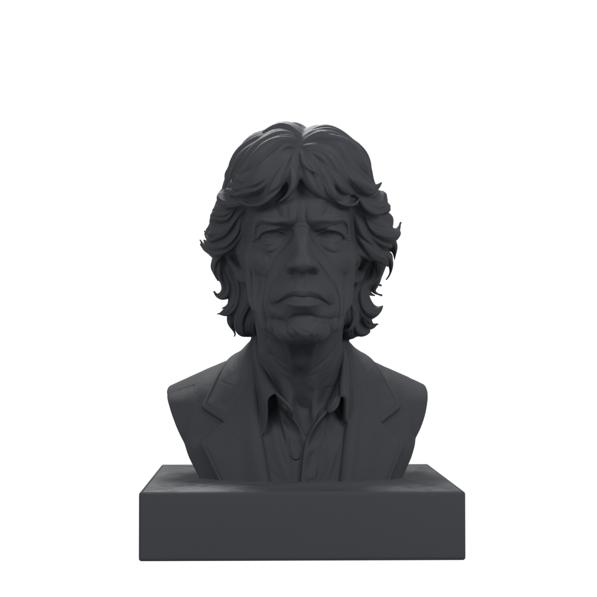 Mick Jagger Bust, Charcoal Black finish