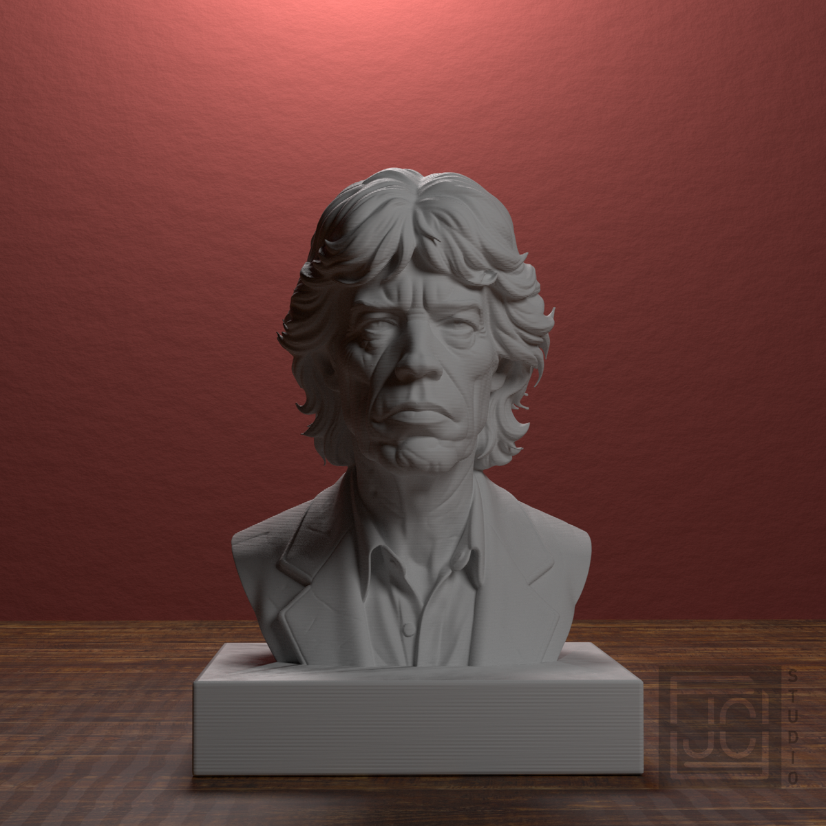 Mick Jagger Bust, library 0 degree view