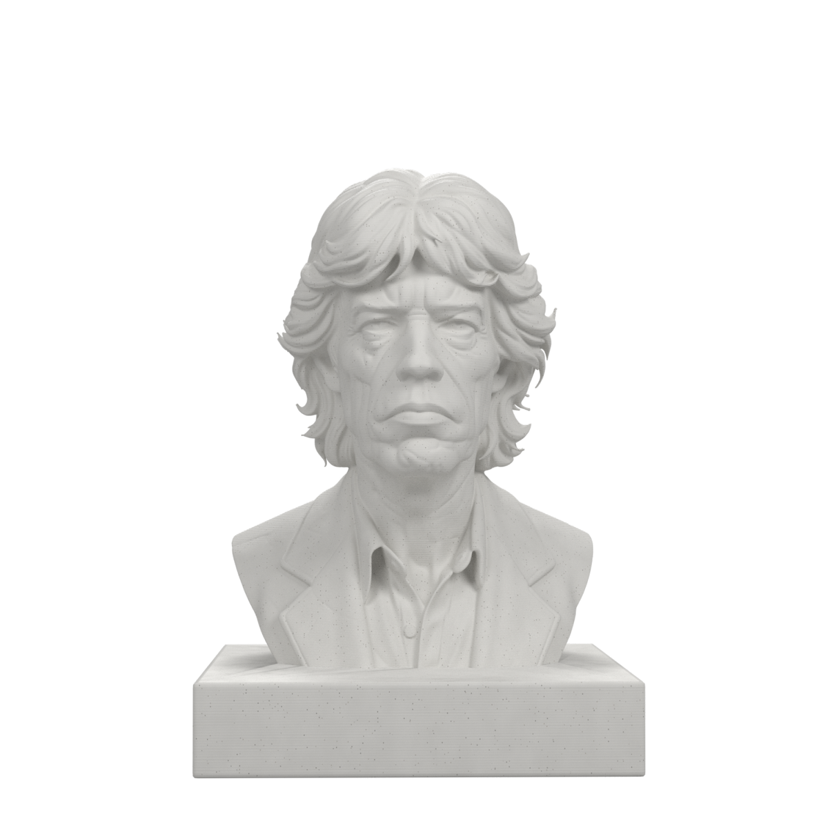 Mick Jagger Bust, Marble Stone finish