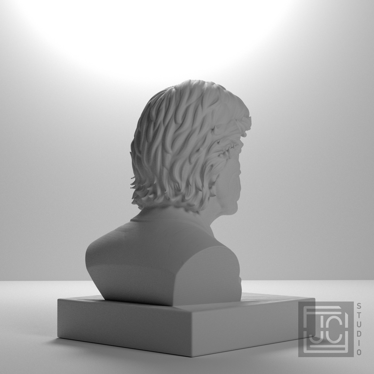Mick Jagger Bust, studio 135 degree view