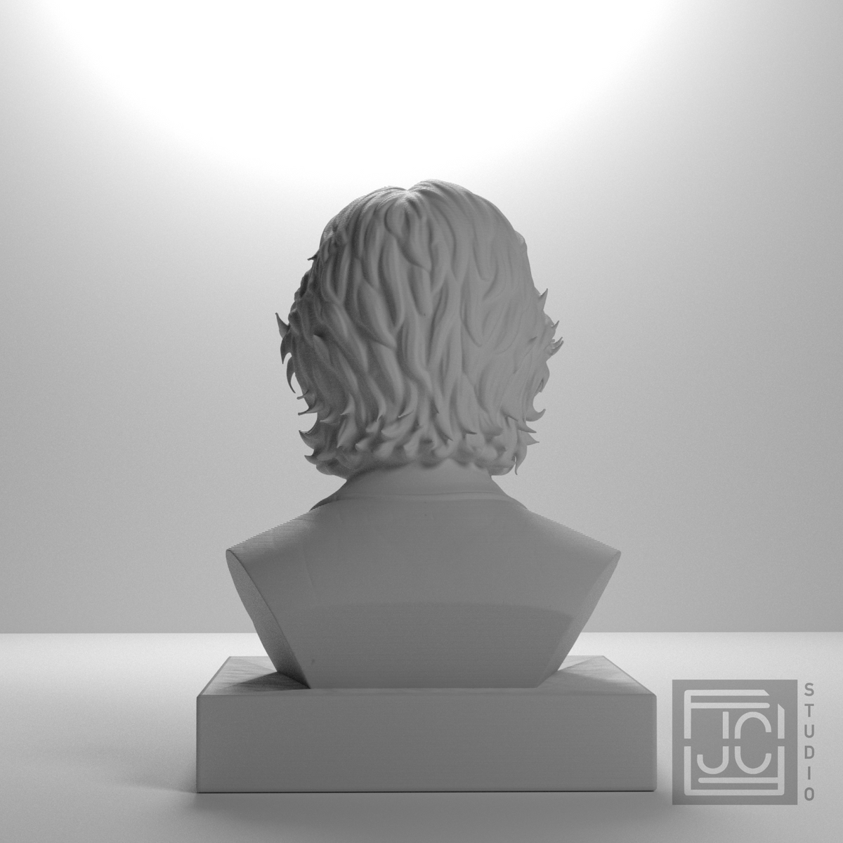 Mick Jagger Bust, studio 180 degree view