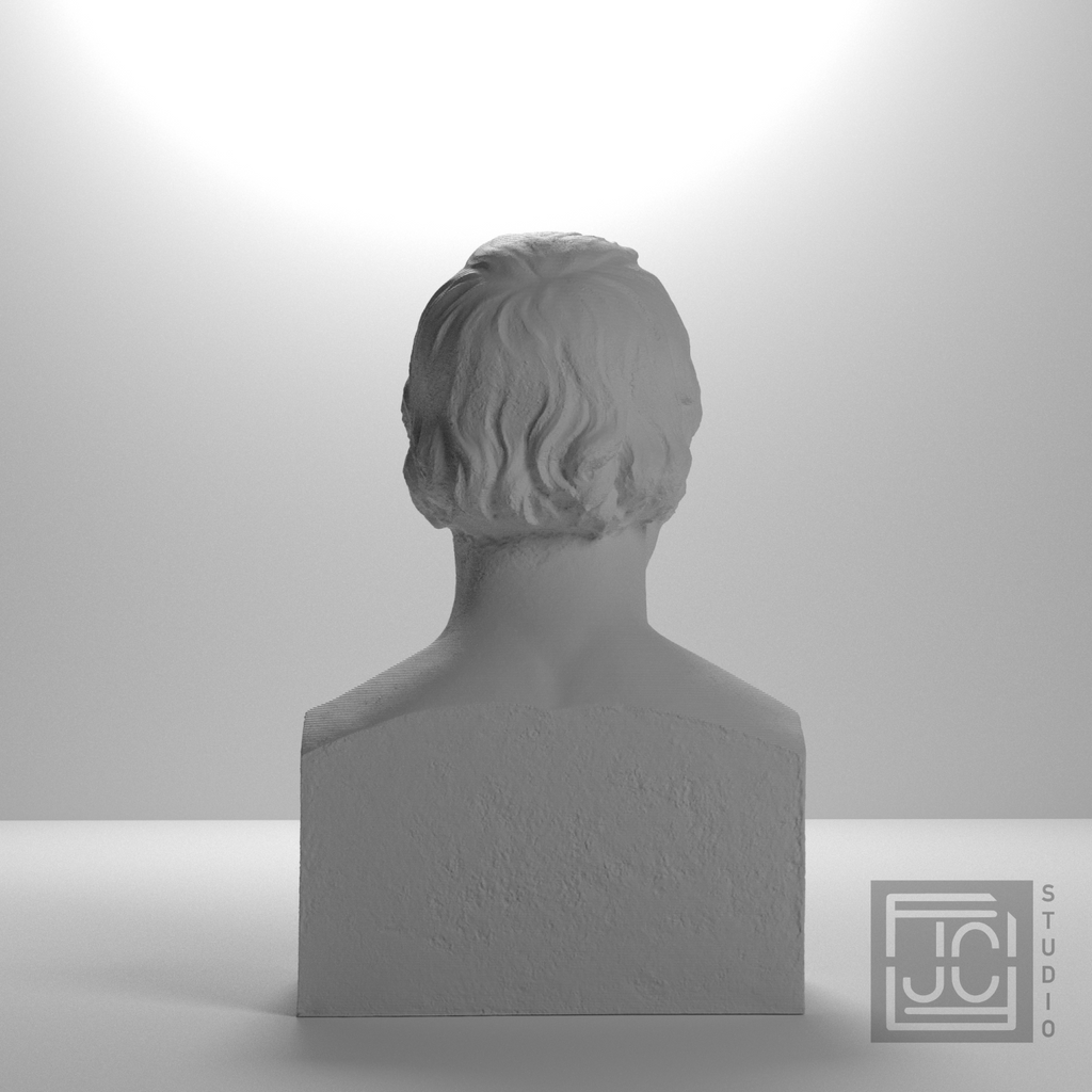 Georg Wilhelm Friedrich Hegel Bust, studio 180 degree view