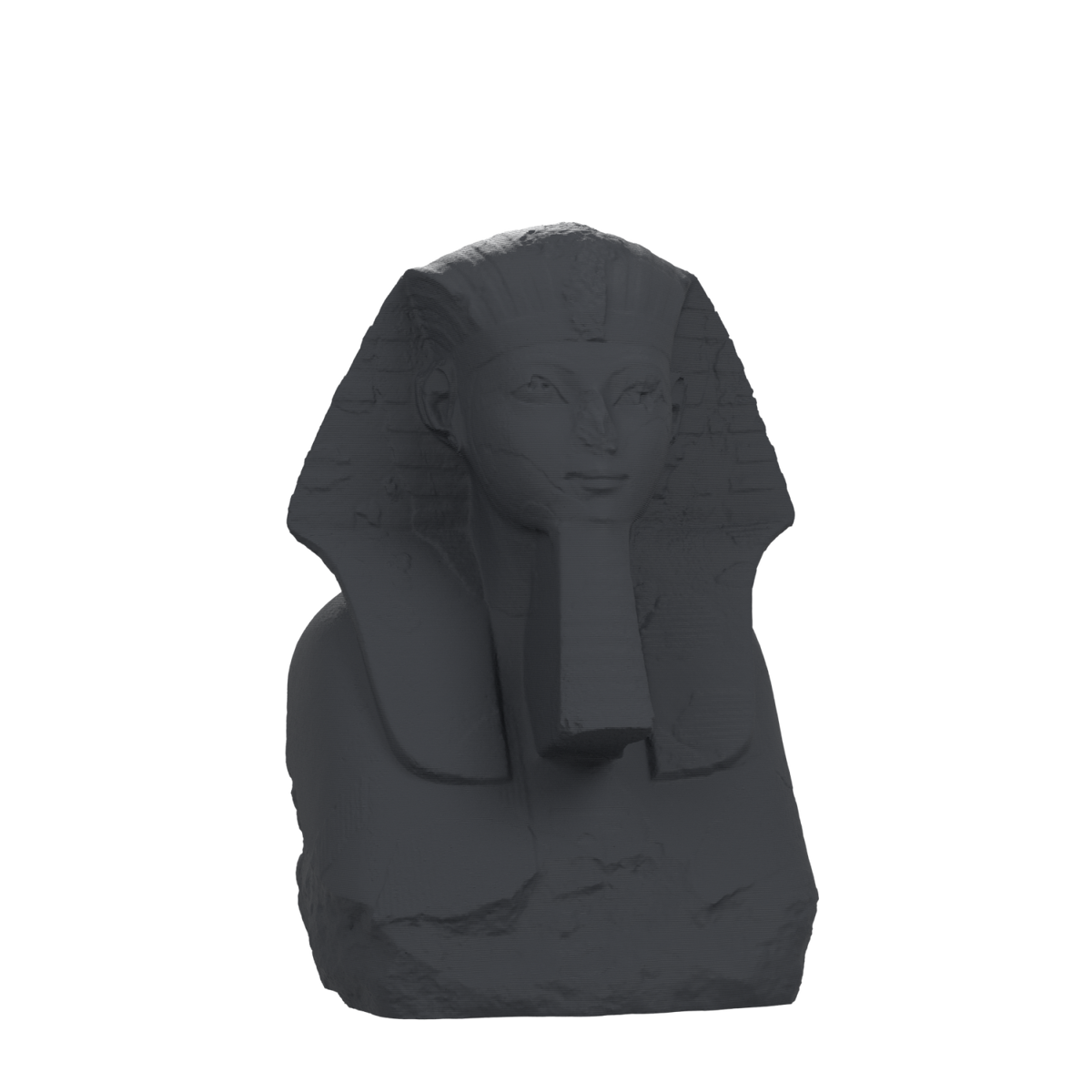 Hatshepsut Sphinx Head and Shoulders, Charcoal Black finish