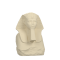 Hatshepsut Sphinx Head and Shoulders, Ivory White finish