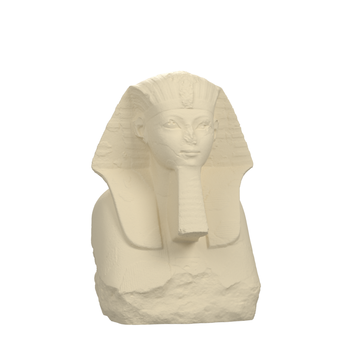 Hatshepsut Sphinx Head and Shoulders, Ivory White finish